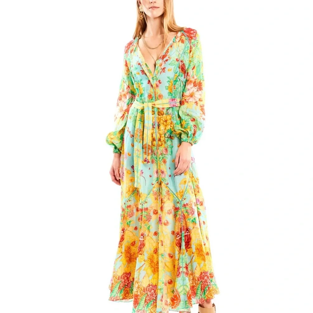 Floral Maxi Dress in Multicolor VISHIVANKA LONG DRESS